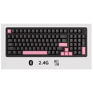 Black Pink Mechanical Keyboard AJAZZ AK992 Wireless Hotswap Led RGB White Led Knob brown switch