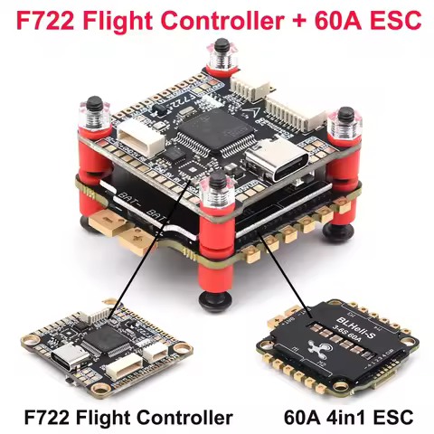 F405 F405HD / F7 F722 Flight Controller / F4 V3S Plus FC + 45A / 60A 4in1 BLheli_S ESC Stacks 30.5*3