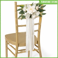 [Wishshopeelxj] Aisle Chair Back Floral Decors, PEW Flowers Chair Decoration for Engagement