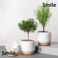 SMILE Orchid Pots Round Garden Supply Green Plant Flower Containers Indoor