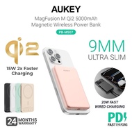 Aukey PB-MS07 MagFusion M Qi2 5000mAh Ultra Slim & Light Magnetic Wireless Power Bank (24 Months War