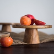 insStyle Cake Tray Ecological Natural Wooden Cake Stand Fruit Plate Wood Pallet High Foot Cake Plate Wooden Cake Stand Sushi Cake Stand Cake Decoration