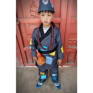 Children Halloween Little Jigong Performance Costume Beggar Funny Photography Stage (100-120cm/@ 777