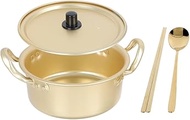 MMLLZEL 1 Set Binaural Aluminum Noodles Pot Heat-Resistant Ramen Pan For Kitchen Korean Soup Pot Instant Noodles Pot Small Hotpot