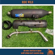 RIDE WILD Exhaust Pipe Espada YAMAHA NVX155 V1 V2 28mm Ekzos paip Aerox E4  Free Silencer