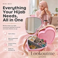 Lookoutme Love Travel Kit Kotak Bros Brroch Pin Tudung Peniti Set Lengkap Mini Cermin Portable  Akse