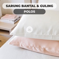 Jumbo Plain Zippered Pillowcase | Pillowcase 45x65 50x70 cm | Sarban Tidur Pillow Case