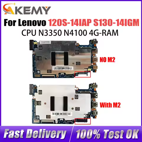 For Lenovo 120S-14IAP Mainboard 120S-MB-V3.0 N3350 N4200 RAM 4G M.2 5B20P23674 5B20P23888 Motherboar