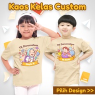 Kaos Custom Nama TK/Paud Untuk Seragaman Kelas Anak Dan Dewasa Unisex