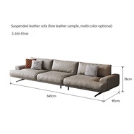 Oylif โซฟาหนังแท้ โซฟาแบบลอย Floating sofa โซฟารับแขก สไตล์มินิมอล Sofa L Shape ทันสมัย OY-1102 115cm One