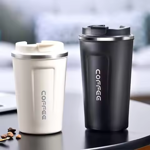380/510ML Double Stainless Steel Thermo Cafe Coffee Cup Travel Thermal Mug Leak-Proof Thermos Bottle
