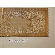 Gold Plastic Rectangular Guest Table Cloth 40x85cm - LO - 1022 A