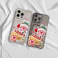 Loopy Cute Crystal Slot Card Case Casing For Vivo V40 V30 T3 iQOO Z9 Lite Y28 Y28s Y37 Y18t Y100 Y30
