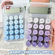 [3-5 DAYS DELIVERY]1/2PCS - Gradient Transparent Calculator 10-Digit Display, Mechanical Keys Office