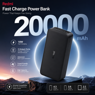 Xiaomi Redmi 20000mAh 18W Fast Charger Power Bank (Black)