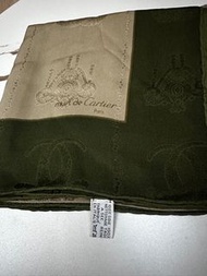 Cartier Must de Cartier Silk Scarf 卡地亞綠米色絲巾