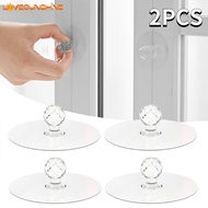 [Top Selection] 2Pcs Self-Adhesive Clear Glass Door Knobs / Doors Cabinet Window Drawer Glass Sliding Safe Handle