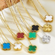 Lucky Clover Necklace High-End Feeling 18k Gold Fashion Clavicle Chain Pendant Female Gift Jewelry