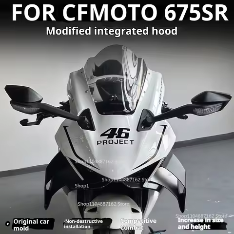 for cfmoto 675SR One-piece head direct-fit accessory cover, racing windshield, raised front windshie