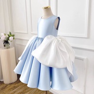 Girl Baby Summer High-End Princess Dress Piano Performance Dress Performance Dress Bow Flower Girl S