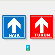 STAIR ARROW DIRECTION STICKER UP -DOWN