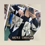 Argyle Knit - Korean Fashion Cardigan for Women
