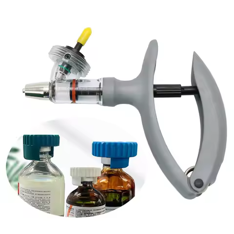 1 Pc Livestock Continuous Injection Syringe 5 ml Plastic Automatic Vaccination Animal Medicine Feede