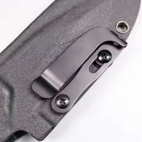 Black Stainless Steel Slotted Belt Clip Waist Loop Clamp Buckle for Kydex Sheath Holster Pouch Scabb