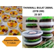 Thinwall cup / with lid pudding container porridge