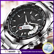 [Official Authentic]Apeadlc ORUSS Automatic Movement Men's Watch Luxury Brand Stainless Steel Business Waterproof Luminous Calendar Non-mechanical Men's Wrist Gold Watches