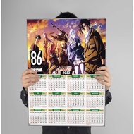 2026 Anime Calendar 86 Six, Full 12 Months Anime Calendar