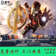 Spiderman Marvel Theme Wallpaper ktv Avengers Wall Cloth Internet Cafe Internet Cafe Wallpaper Capta