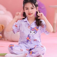 Bộ Đồ Ngủ Tay Ngắn Quần Dài Chiikawa Mùa Xuân Thu Cho Bé Gái Bộ Đồ Ngủ Thoải Mái Cho Bé Gái Từ 3-14