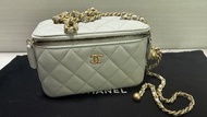 Chanel 金球長盒子 （灰藍色）