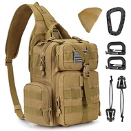 Tactical EDC Sling Bag Backpack with Pistol Holster Military Shoulder Backpack for Concealed Carry