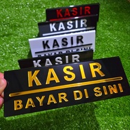 Acrylic cashier pay here premium. Cashier pay here 3D size 7 x 20