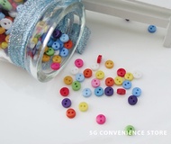 DIY Sewing Crafting Art Scrapbook Materials Multipurpose Super Mini 6mm PVC Buttons for Doll Clothes