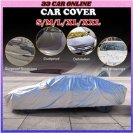 (MADE IN MALAYSIA) Car Body Cover Car Cover Outdoor Waterproof Uv Protection Penutup Kain Selimut Ke