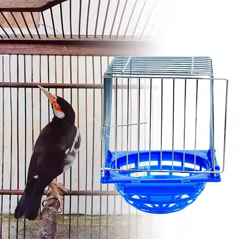 MiNi Breeding Box Hollow Cage Nest Parrot Birds Nesting Basin Hideaway Shelter Cages