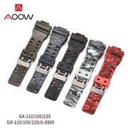 16mm Silicone Watchband for Casio G-Shock GA-110 GA-100 GA-120 Camouflage Rubber Waterproof Men Watc