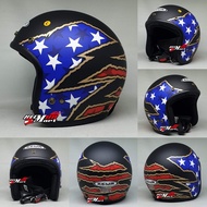 Zeus 385C BD1 Zeus Retro Motif BD1 Helmet Zeus zs385 ZS-385 (1KG)