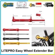 LITEPRO Easy Wheel Extender Bar EZ Extension Rod For trifold Folding Bike