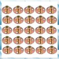 (WJRN) M10 Iron Plate Nut Three-Hole Flange Nuts Coupling Thread Furniture Fastener Lock Sofa Access