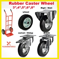 H/D SWIVEL/RIGID/BRAKE CASTOR WHEEL /CASTER ROLLER RODA TROLLE (3'',4'',5'',6'',8'' )