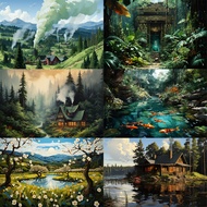 DROFE/Paint by Numbers/Landscape/Digital Oil Painting/paint by number/DIY Paint By Number For Adults