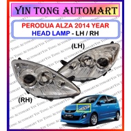 PERODUA ALZA 2014 YEAR HEAD LAMP LAMPU DEPAN WITH OR WITHOUT BULB - 1PC