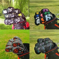 Golf Iron Cover Waterproof PU leather Iron Cover Crystal leather Golf Club Cover Embroidery Golf Hea