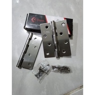 Door Hinges and Window Hinges 4incx3x2mm 4Bb and 3incx2,5x2mm 2Bb Stainless Steel Glatino