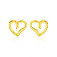 SK 916 Twirl Heart Gold Earrings
