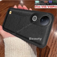 Case For Vivo V50 Pro V50Pro V 50 Pro V40 V40Lite VivoV50 5G Luxury Cross Pattern Magnetic Back Cove